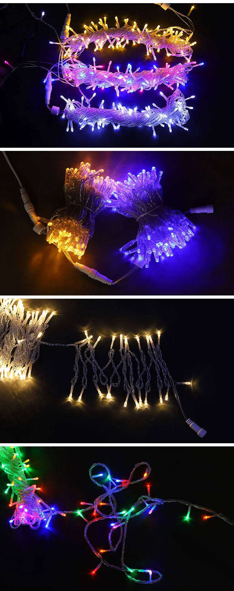 10m 100 Ball RGB LED String Lights Holiday Decoration Wedding Party Fairy Christmas Light