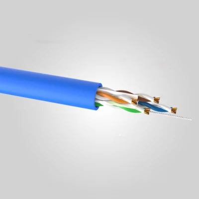 CAT6-UTP-Ethernet-LAN-Elektrokabel für den Außenbereich mit massivem Kupferleiter und PVC-Mantel 23 AWG